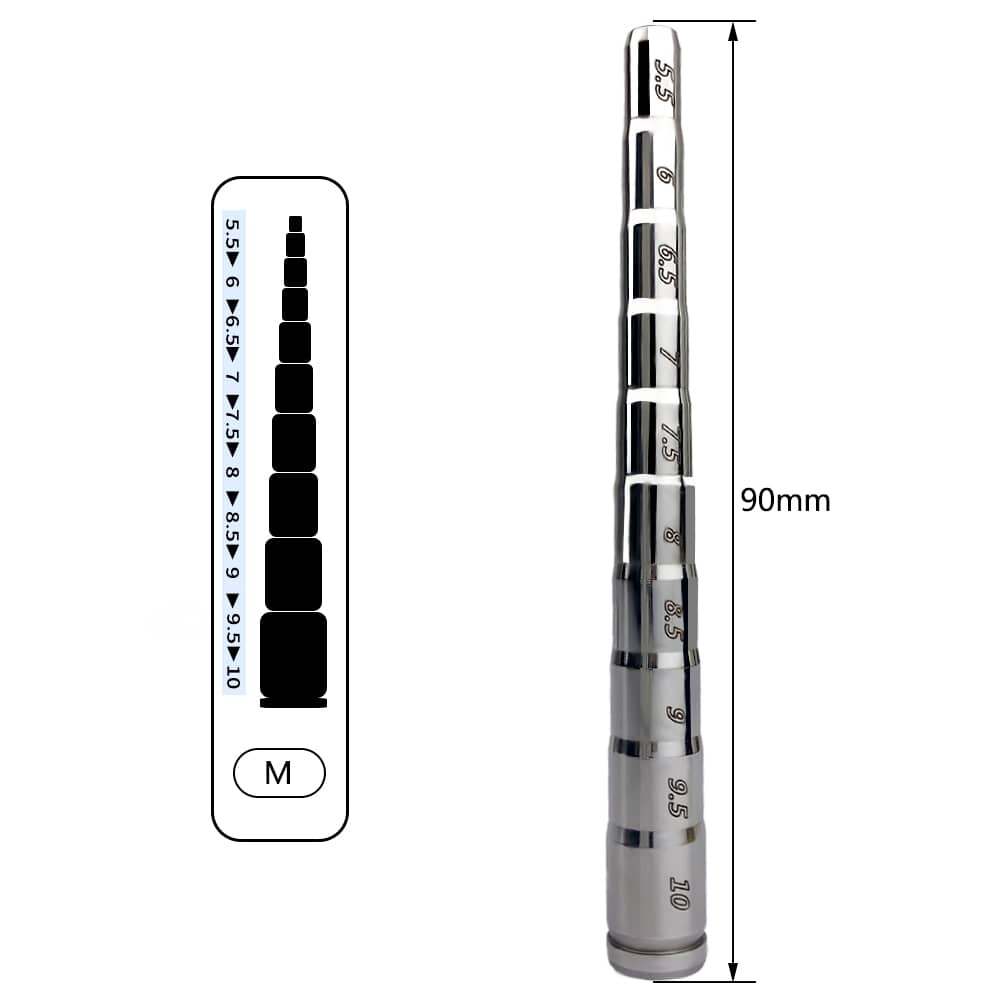 Set de Plugs Urétraux Gradués en Acier Inoxydable