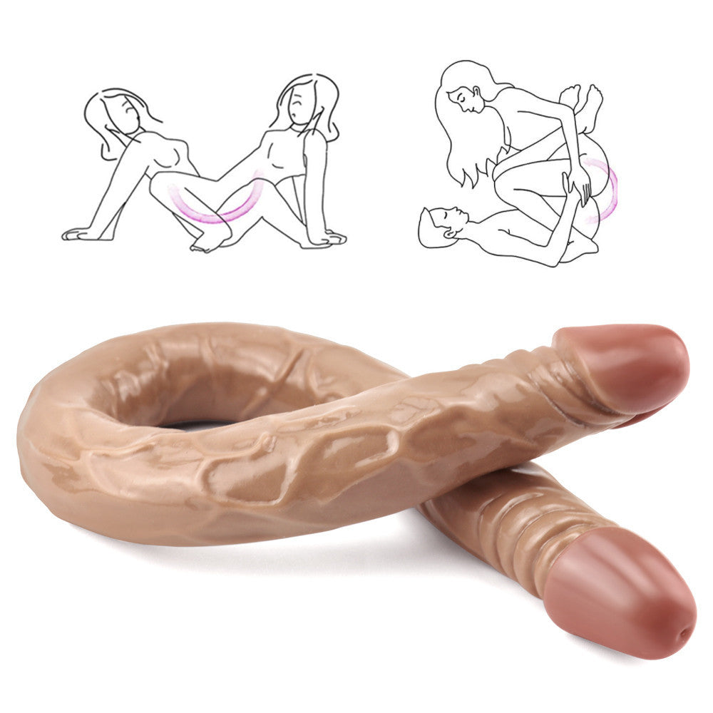 Gode Double Lesbienne Réaliste Souple de 55 cm