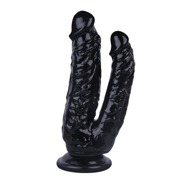 Gode pour Double Pénétration Noir Réaliste 21 cm