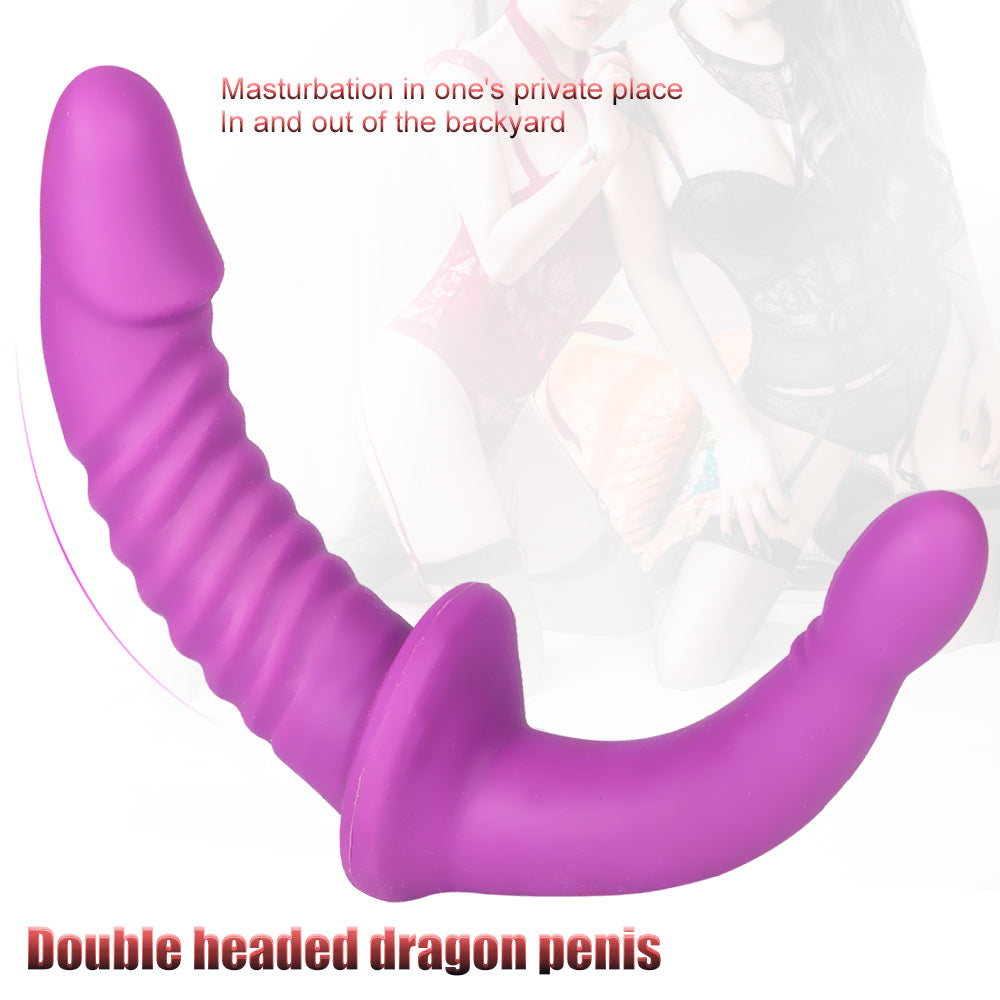 Gode Ceinture pour Couple Lesbienne Double Violet