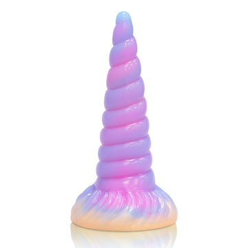 Gode Licorne Lumineux Fantaisie En Silicone 17,8 cm