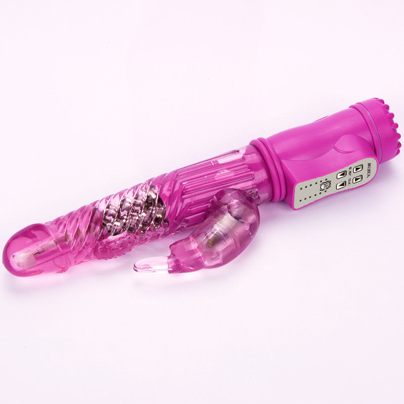 Vibromasseur Rabbit Transparent Puissant à Billes Rotatives