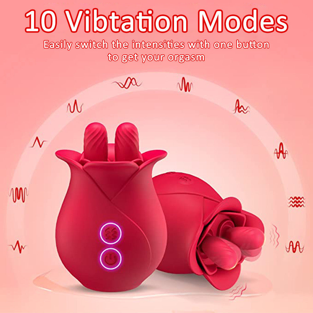 Rose Toy Vibrant Rotatif pour Stimulation Clitoridienne