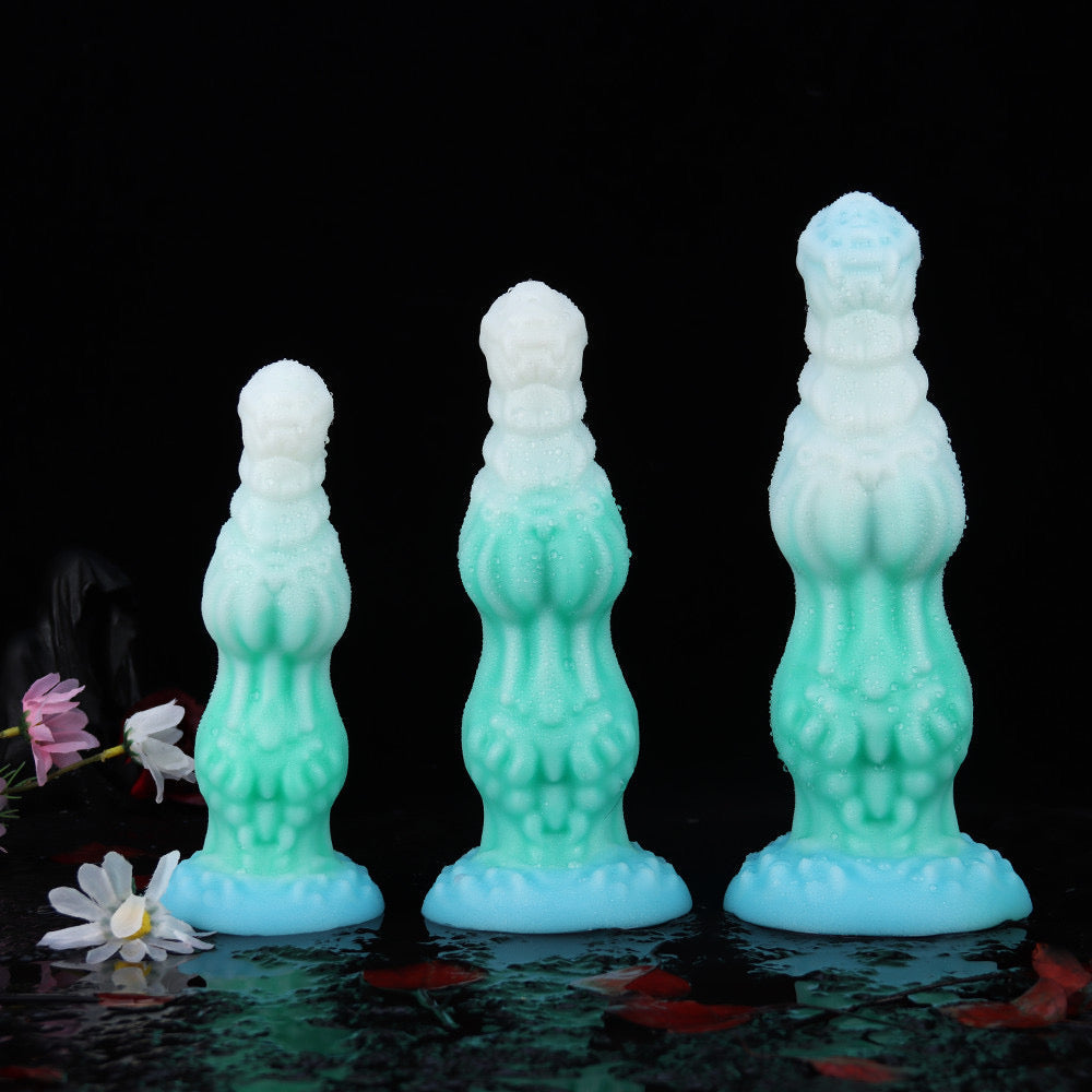 Gros Plug Anal dragon Fantaisie Lumineux en Silicone