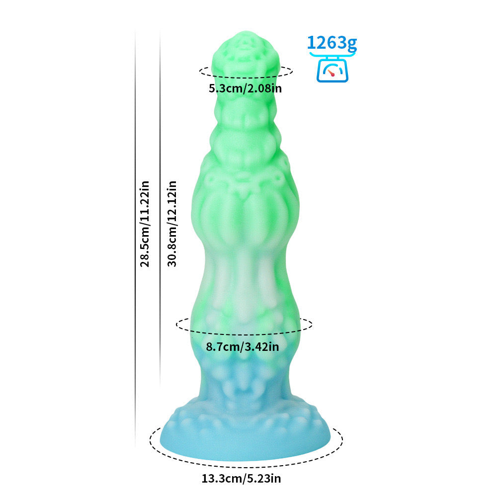 Gros Plug Anal dragon Fantaisie Lumineux en Silicone