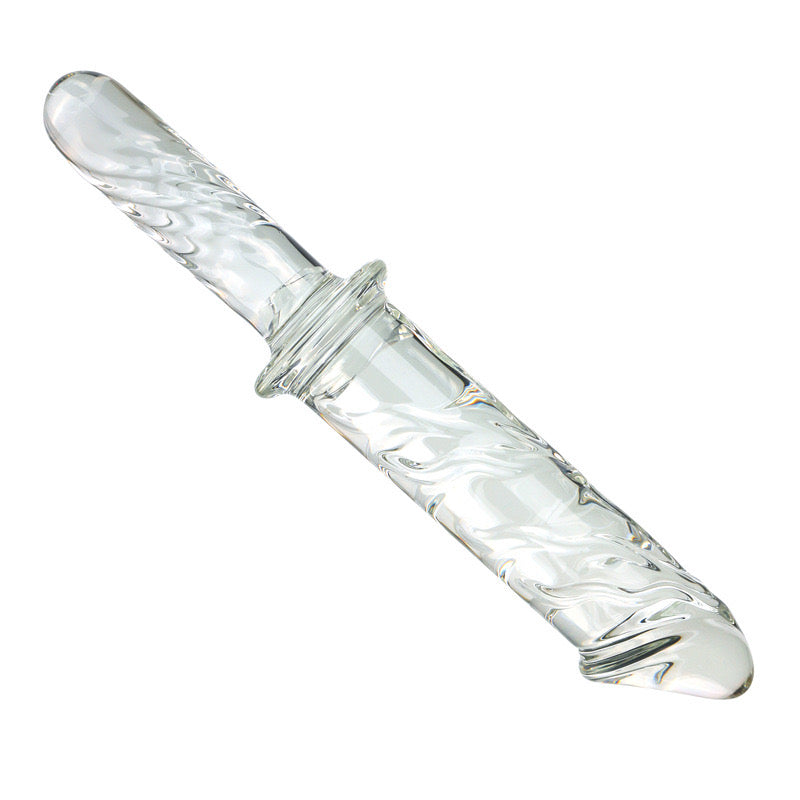 29,5 CM Transparent Gode en Verre avec Poignée