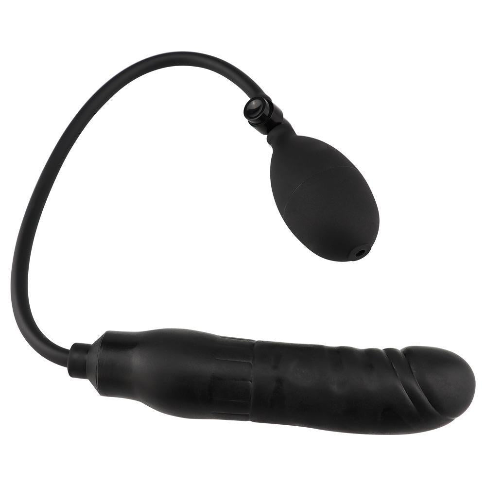 16,5 CM Noir Silicone Plug Anal Gonflable