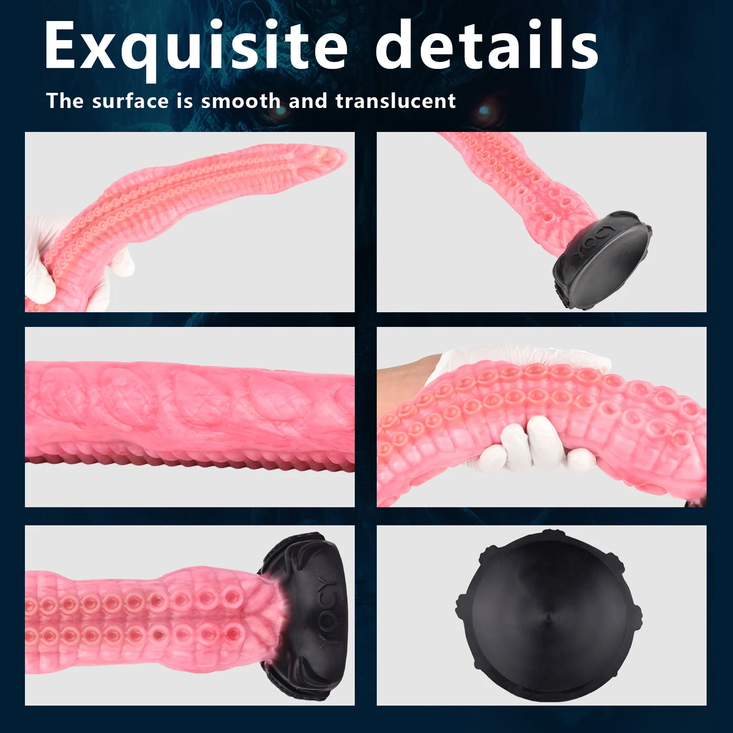 Gode Tentacule Rose Extra Long en Silicone 63,5 cm