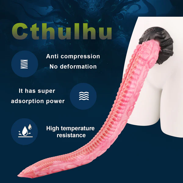 Gode Tentacule Rose Extra Long en Silicone 63,5 cm