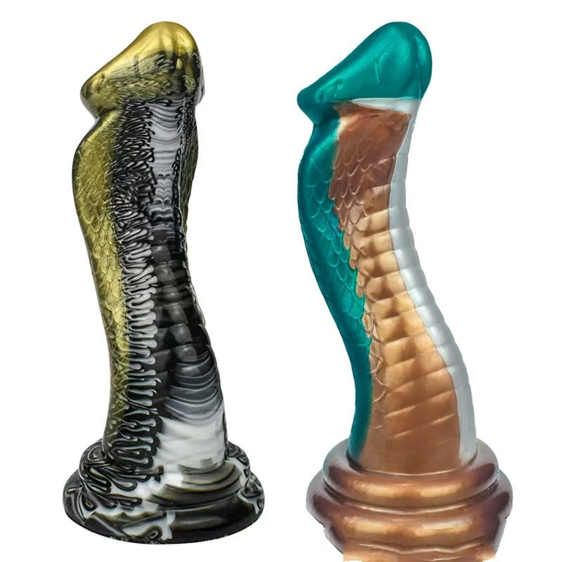 Gode Serpent Monstre Courbé Anal 21,6 cm