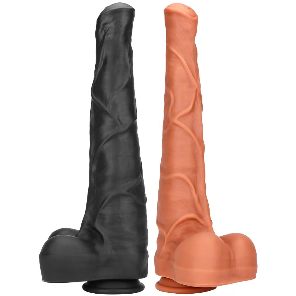 38.5 CM Geant Noir Ventouse Gode Cheval