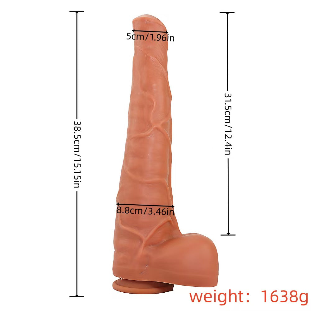 38.5 CM Geant Noir Ventouse Gode Cheval