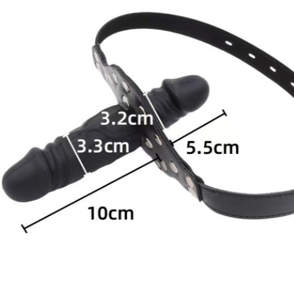 Bâillon BDSM Double Embout Avec Gode Pour Jeux Faciaux