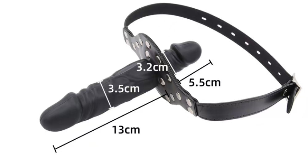 Bâillon Gode Facial BDSM Double Tête