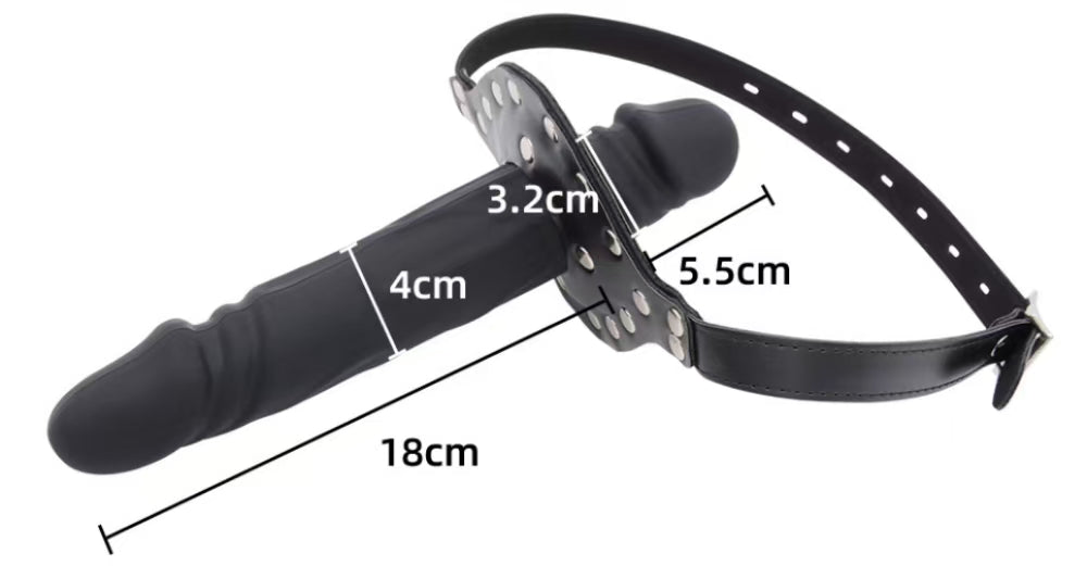 Bâillon Gode Facial BDSM Double Tête