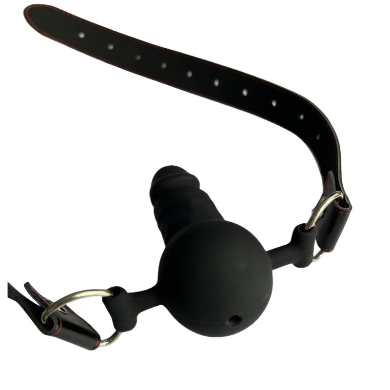 8,8 Cm Bâillon Gode BDSM Noir