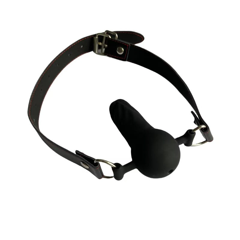 8,8 Cm Bâillon Gode BDSM Noir