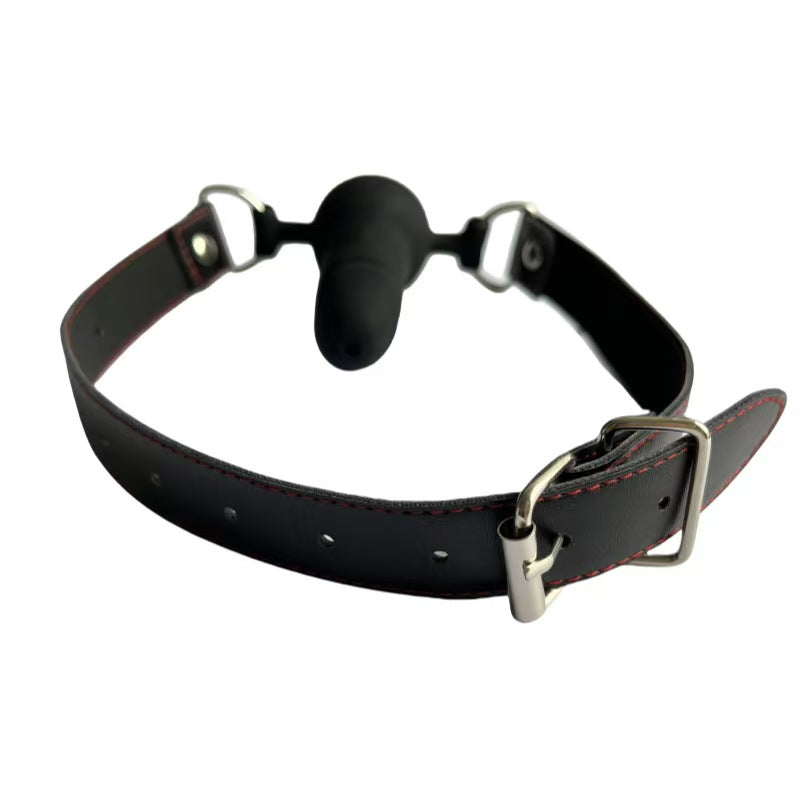 8,8 Cm Bâillon Gode BDSM Noir