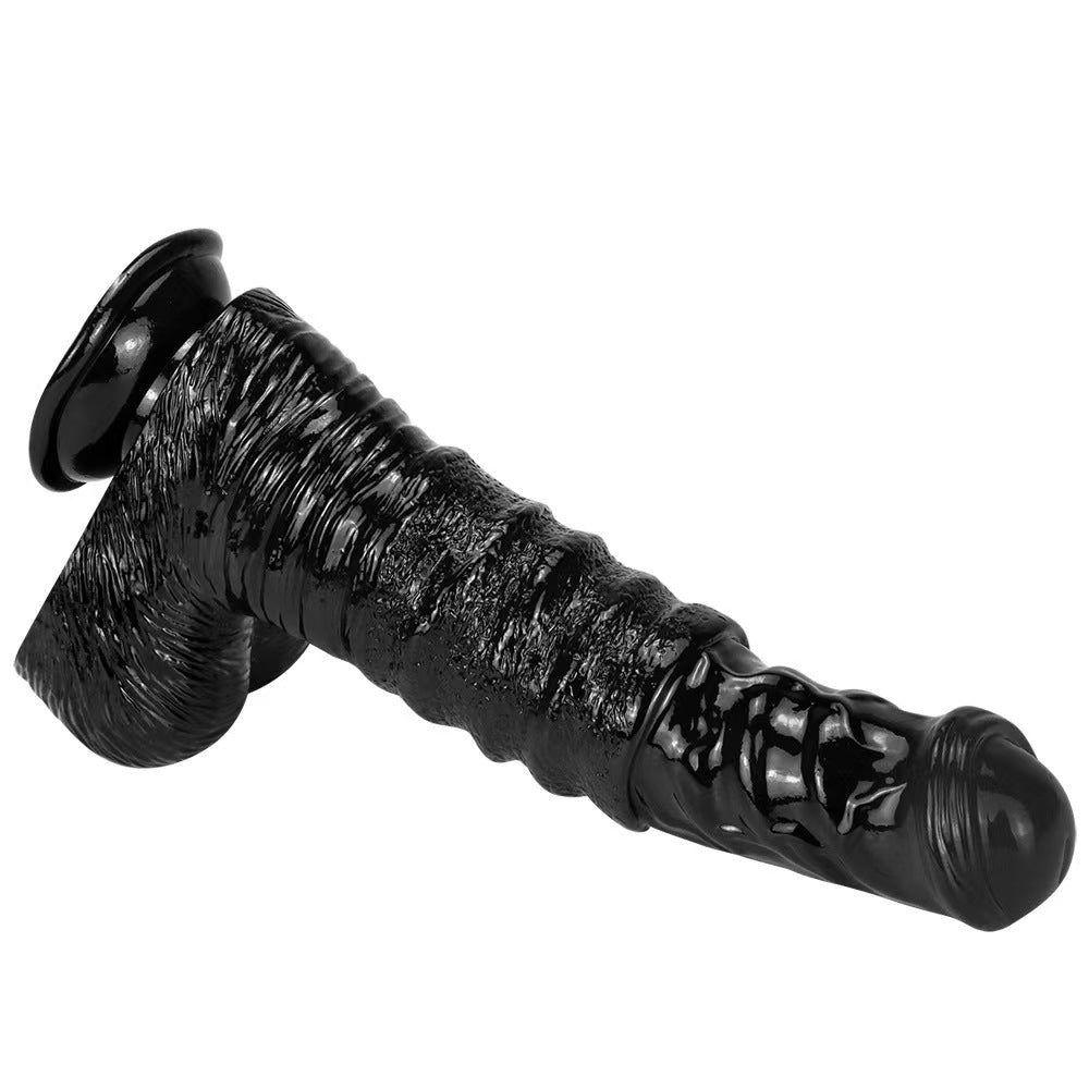 Gode Noir XXL Cheval Fantasy en Caoutchouc 25 cm