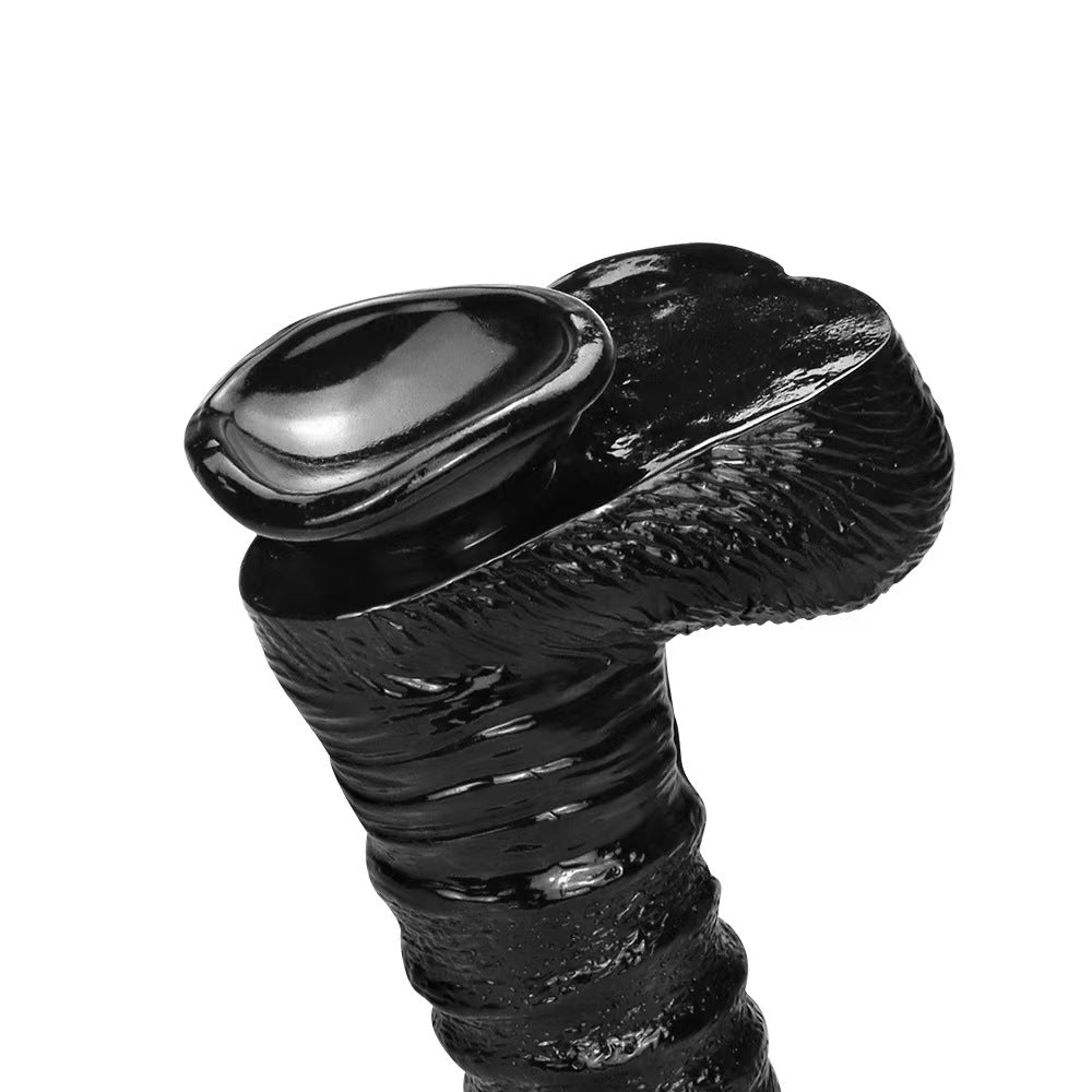 Gode Noir XXL Cheval Fantasy en Caoutchouc 25 cm