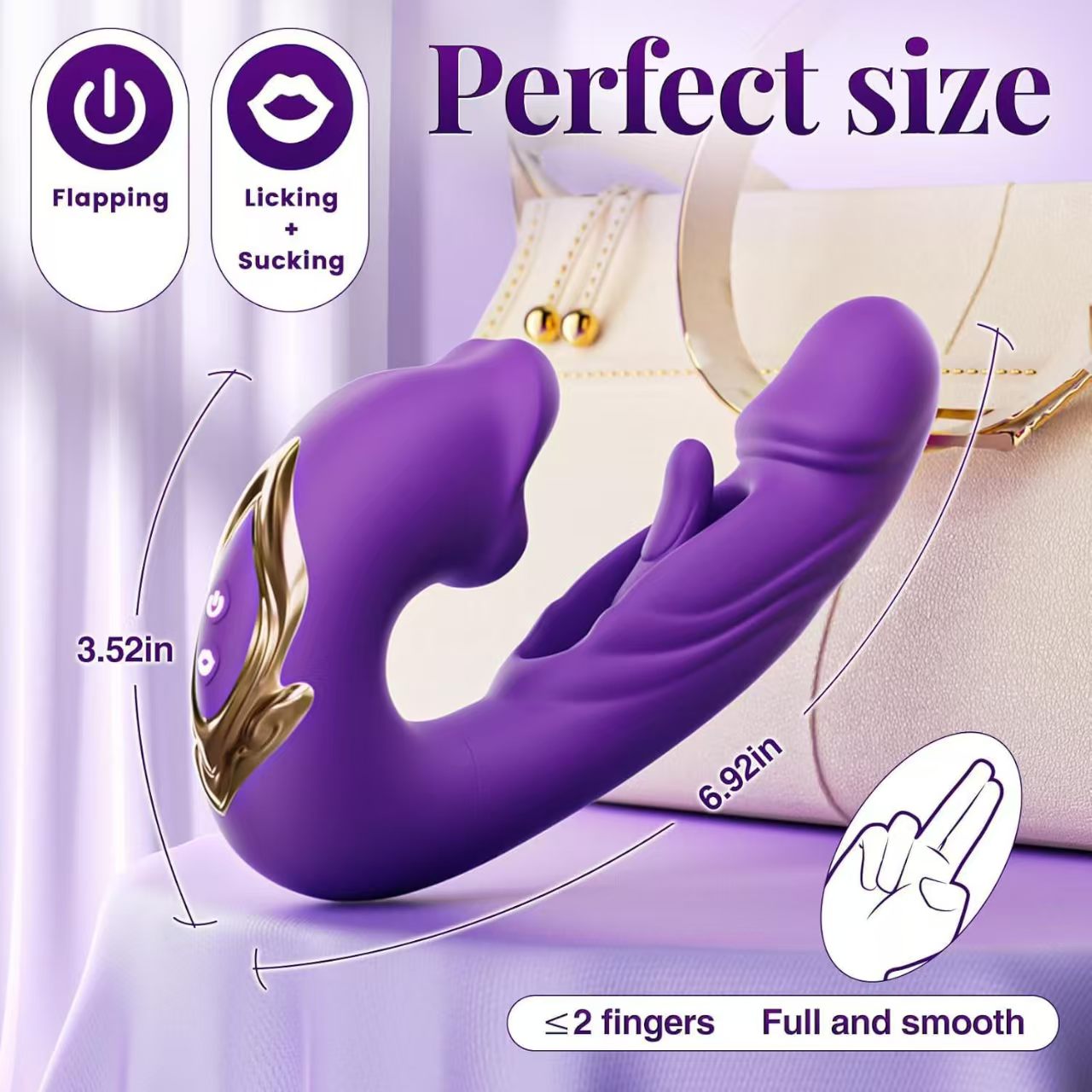 17,6 Cm Vibromasseur Point G Lécheur Suceur Rouge