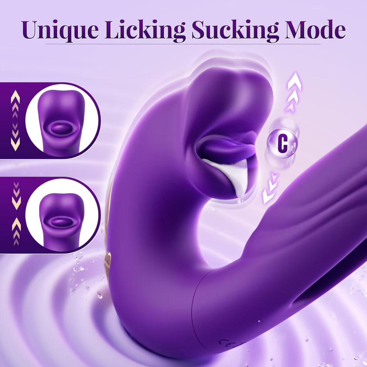17,6 Cm Vibromasseur Point G Lécheur Suceur Rouge
