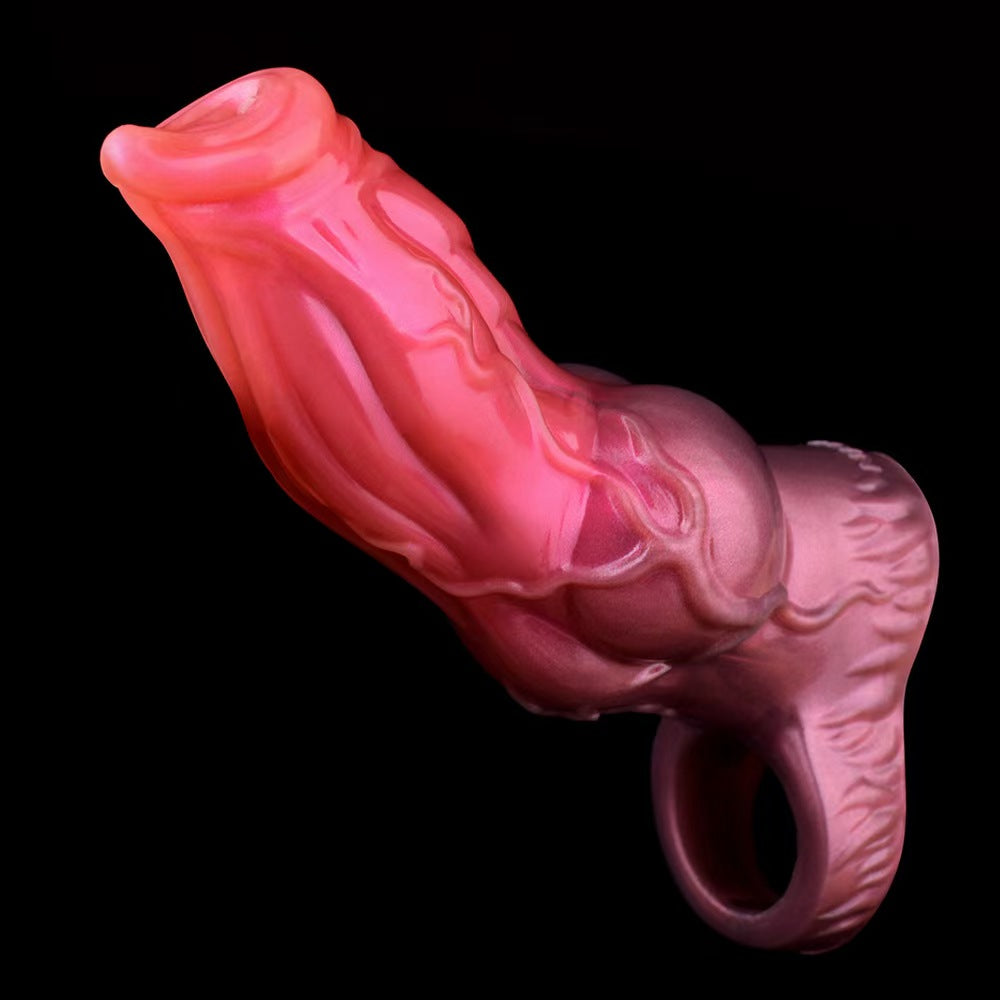 18 CM Canine Nœud Silicone Gaine à Pénis