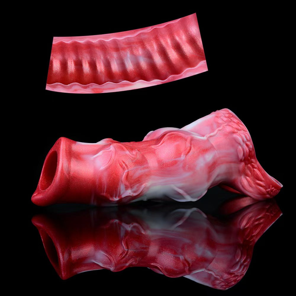 Gaine Pénienne En Silicone Loup À Double Nœud