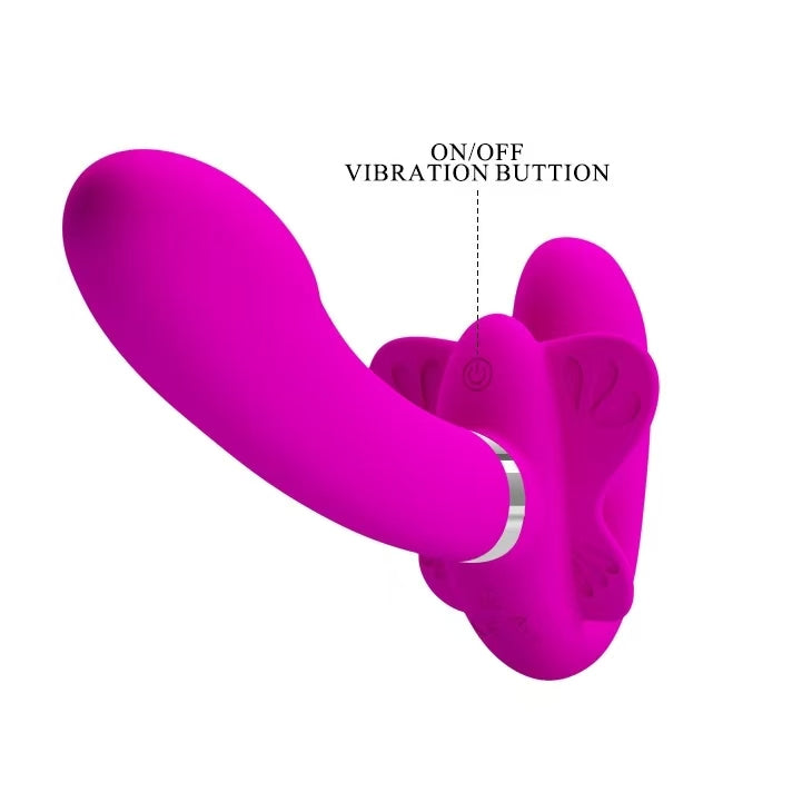 Gode Ceinture Sans Harnais Souple Rose Silicone