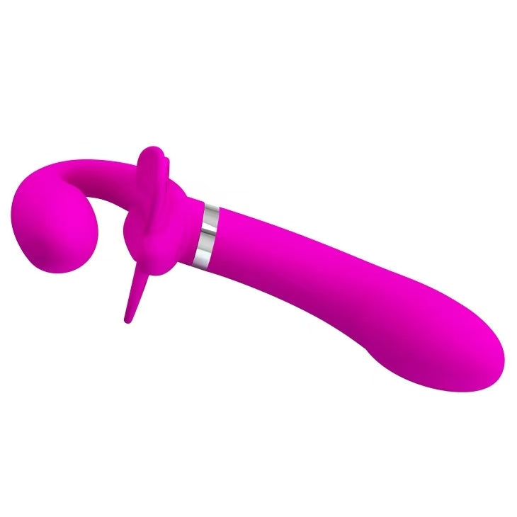 Gode Ceinture Sans Harnais Souple Rose Silicone