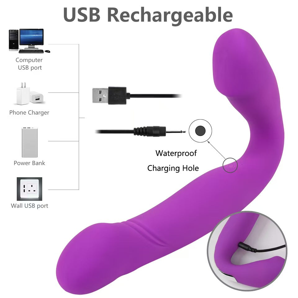 Gode Ceinture Sans Harnais Vibrant Violet Silicone