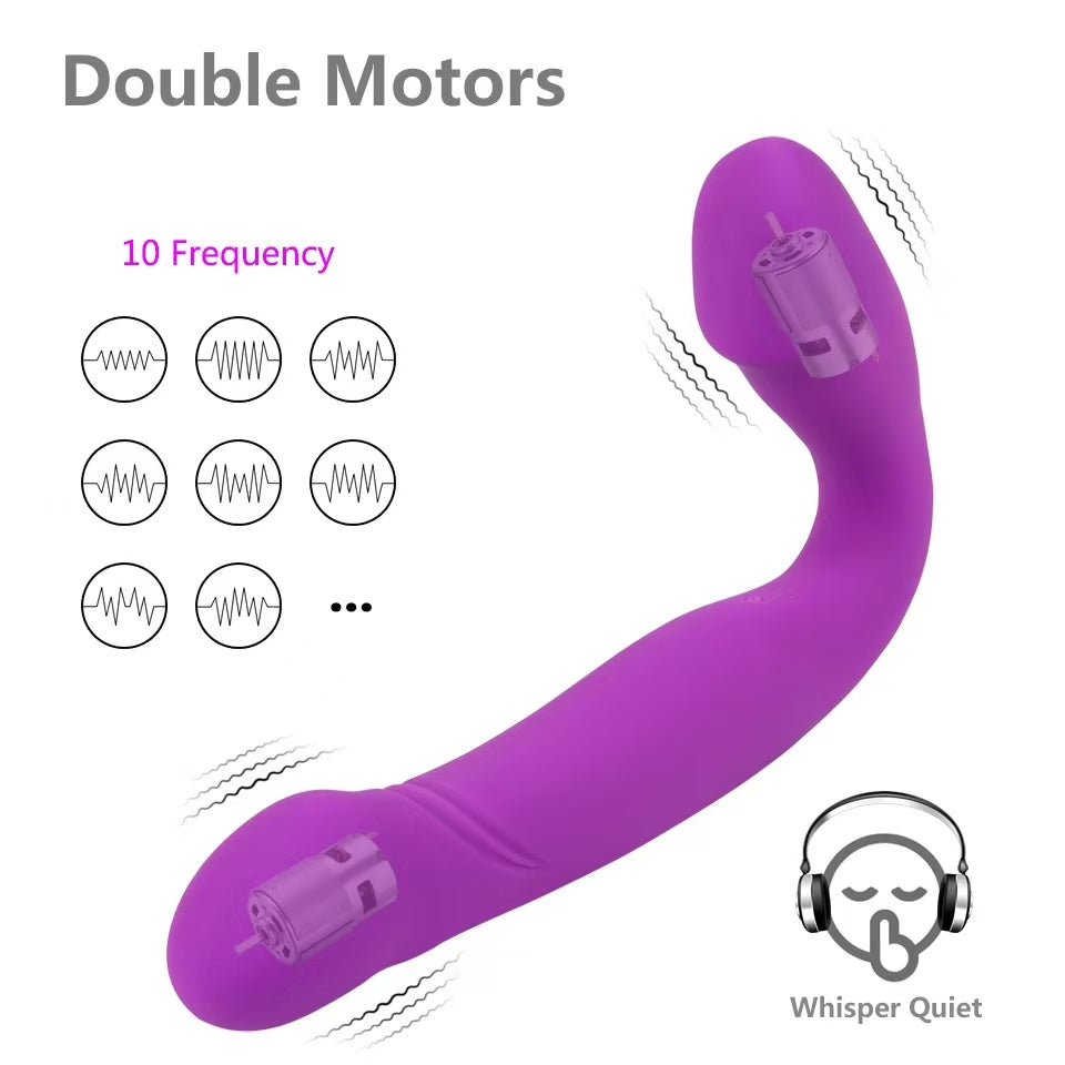 Gode Ceinture Sans Harnais Vibrant Violet Silicone
