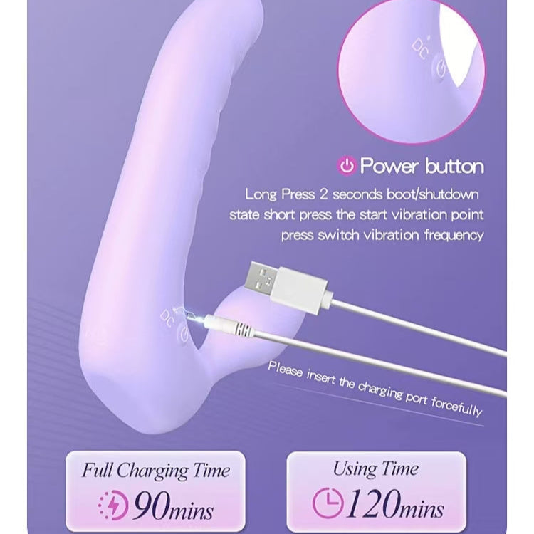 Gode Ceinture Sans Harnais Vibrant Violet pour Point G