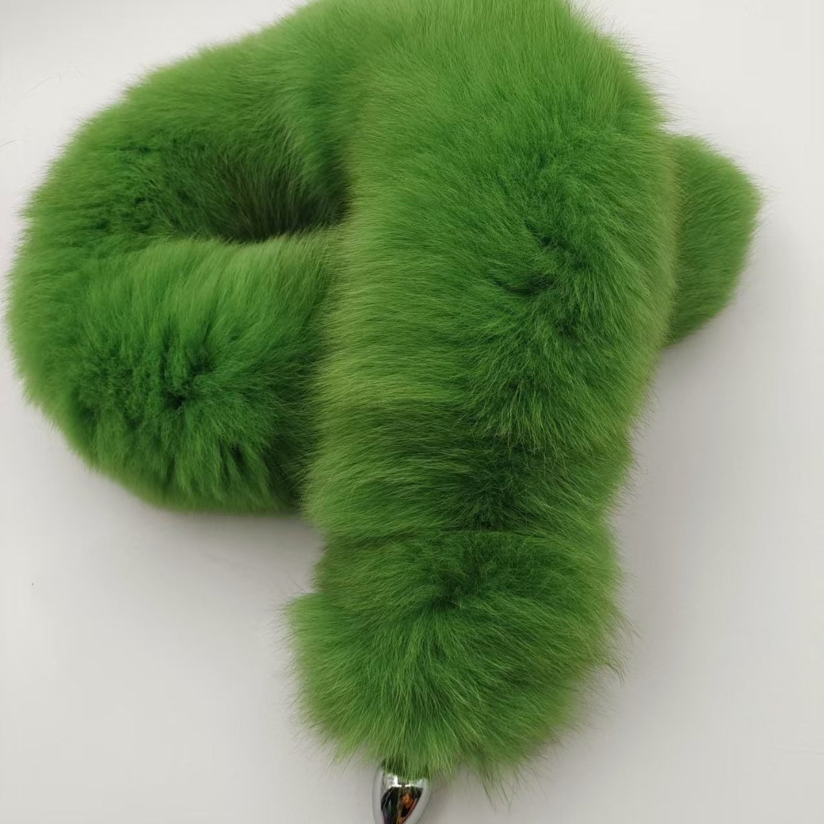 Kit Plug Anal Queue de Renard Verte en Fourrure