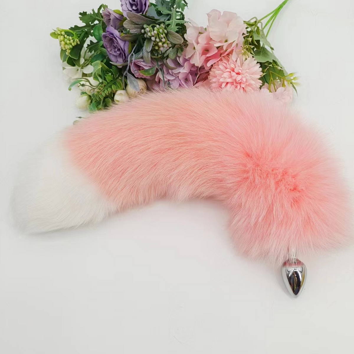 Plug Anal Queue D'animal Renard Rose et Blanc