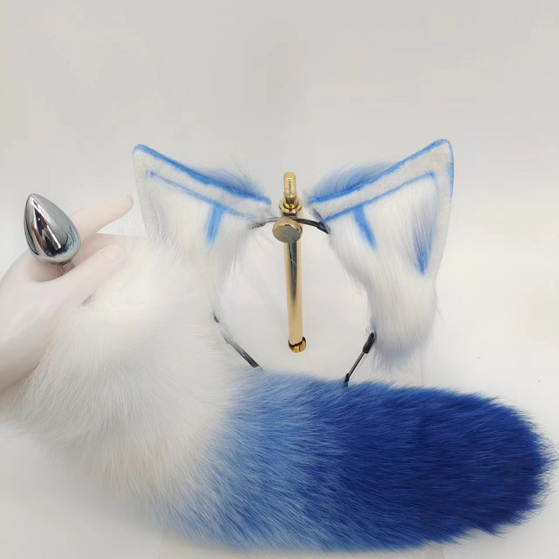 Anal Plug Queue D'animal Renard Bleu Souple