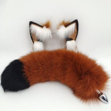 Plug Anal Queue de Renard Marron Doux et Mignon
