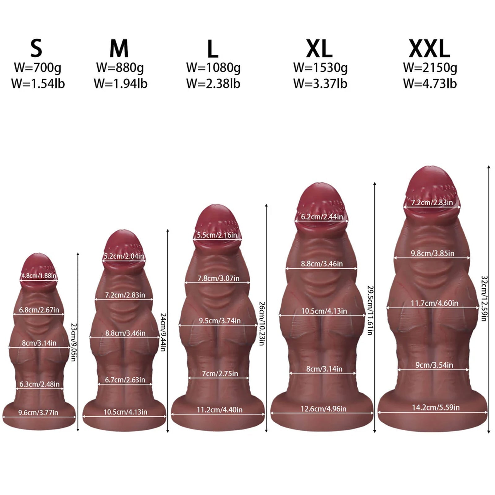 32 CM Ultra Réaliste Nœud XXL Gode Monstre