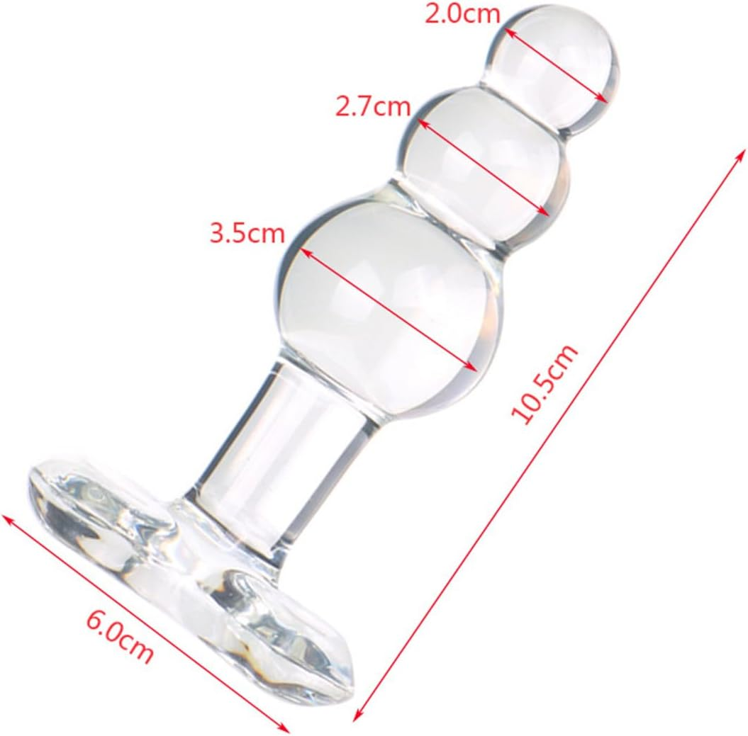 10.5 CM Transparent Boules Plug Anal en Verre