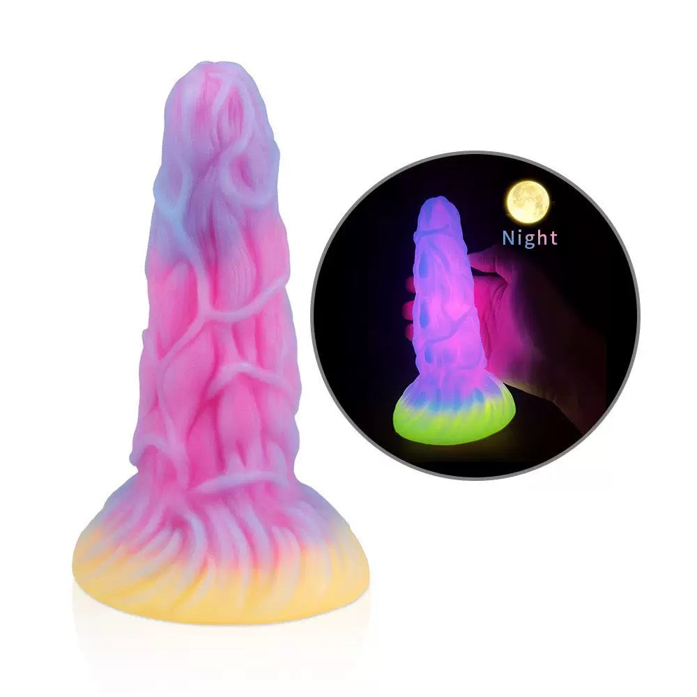 Gode Lumineux Lion Monstre Fantasy en Silicone 18 cm