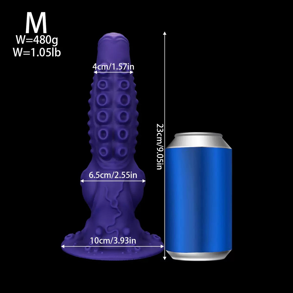 Gode Pieuvre Tentacule Violet Ventouse avec Nœud