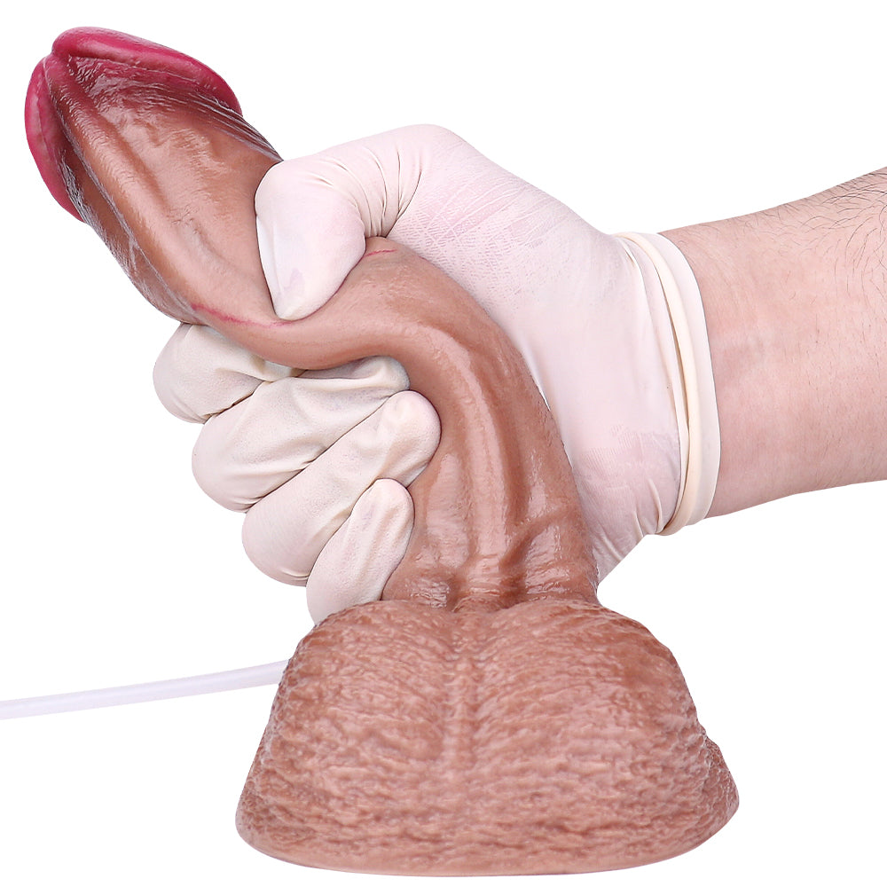 Gode Réaliste Double densité avec ejaculateur 18,4 cm