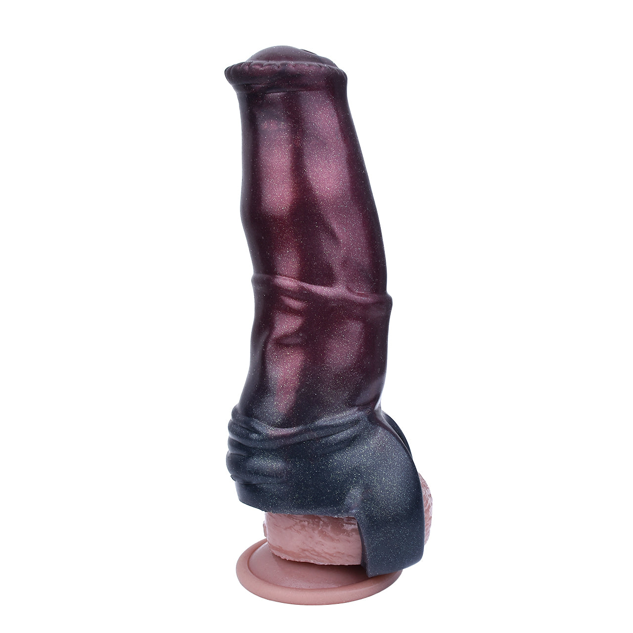 17,5 CM Noire Silicone Gaine à Pénis Cheval