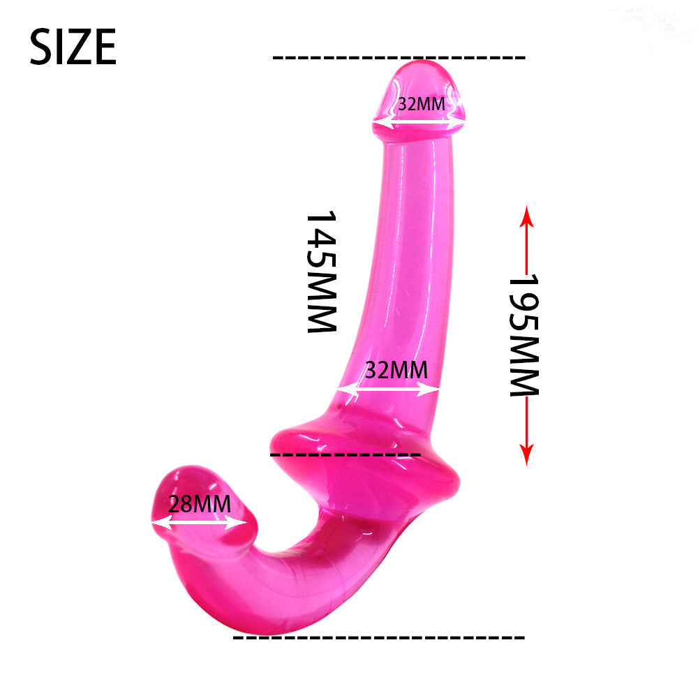19,5 Cm Gode Ceinture Sans Harnais Cristal
