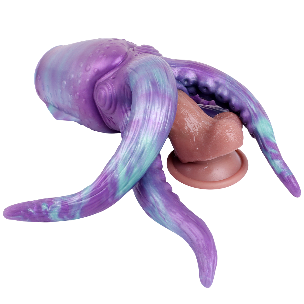Masturbateur Alien Poulpe Violet Silicone pour Homme