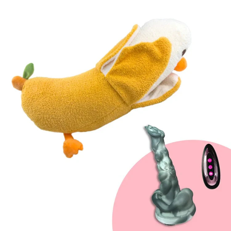 Peluche Canard Banane Discrète Avec Machine à Gode Va-et-vient