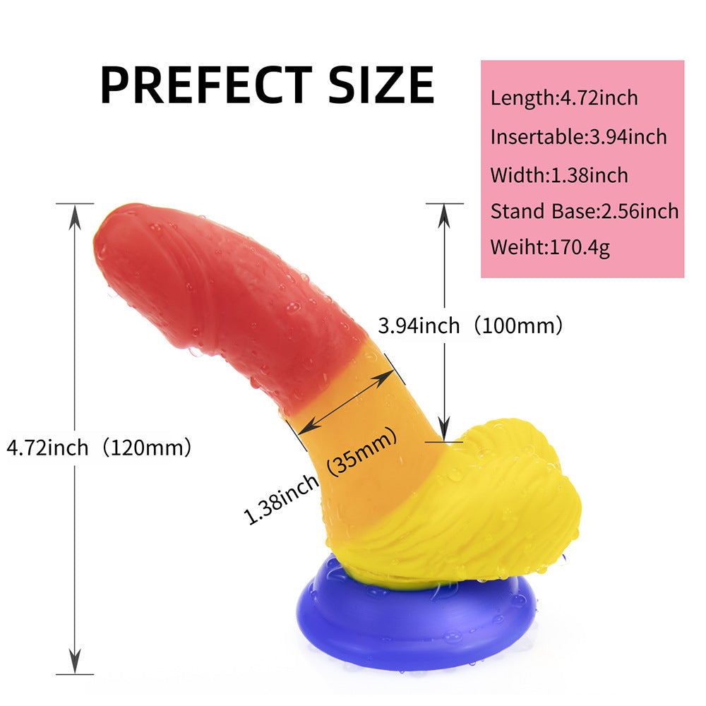 Gode Arc-en-ciel Petit Courbé pour Débutants 12 cm