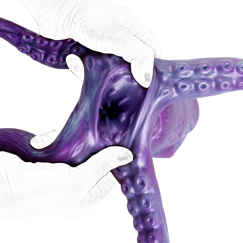 Masturbateur Alien Poulpe Violet Silicone pour Homme