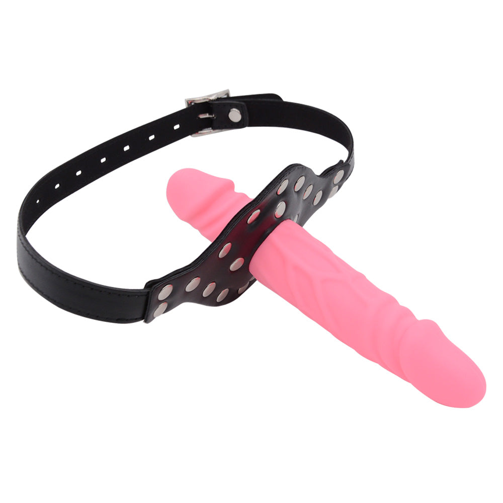 Bâillon Gode Facial Femdom Rose