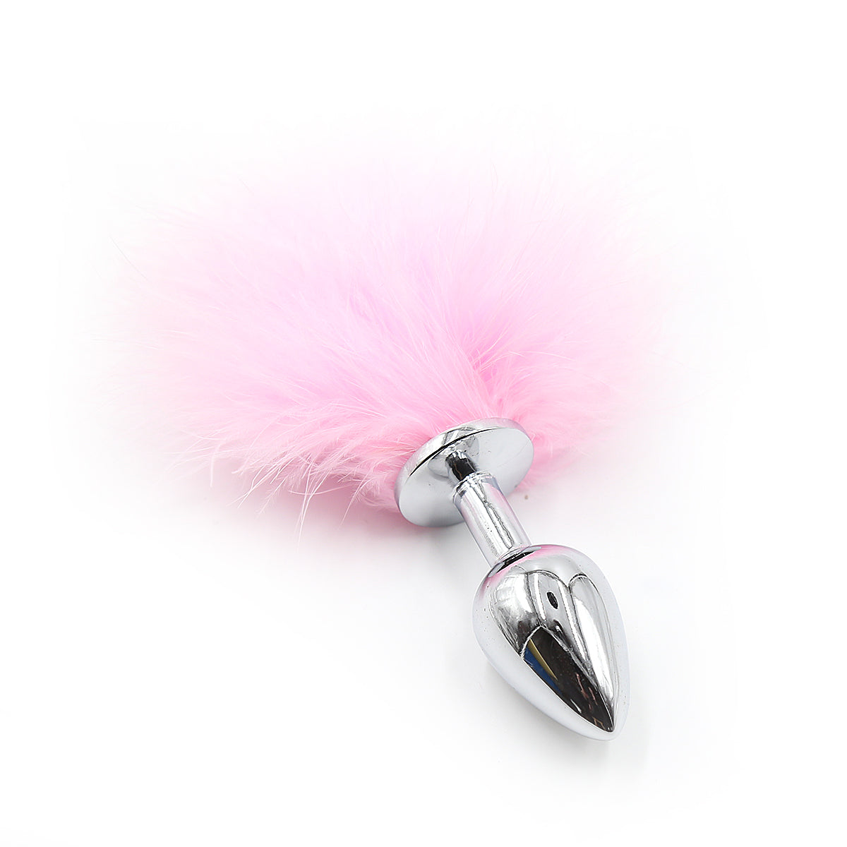 Petit Plug Anal Queue de Lapin en Métal avec Fourrure